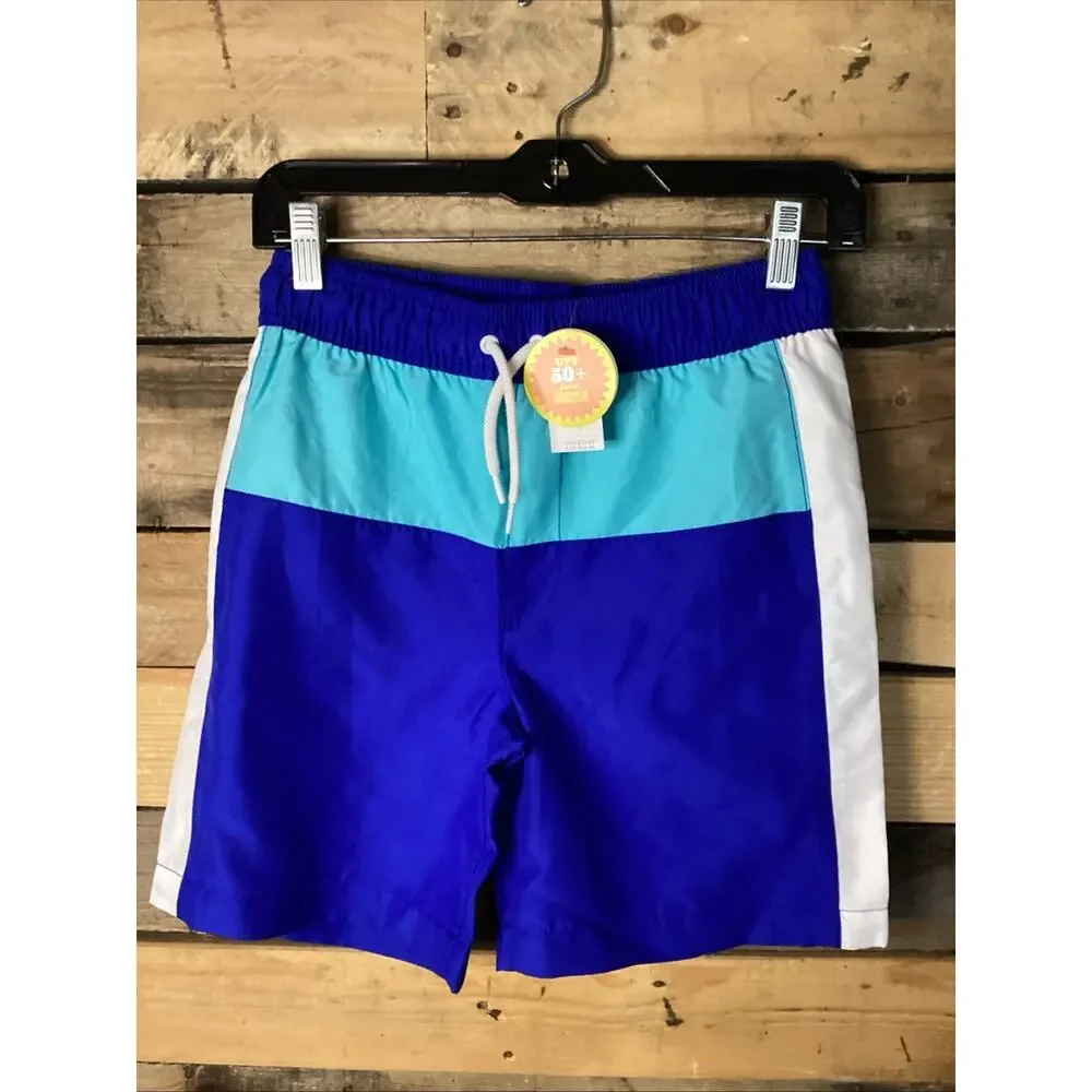The Children’s Place Boys Renew Blue Swim Trunks Size Large (10/12)